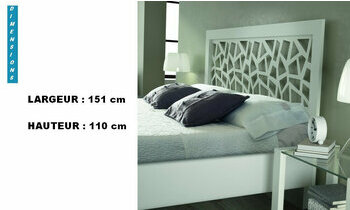 Tte de lit mtal Brio mosaic blanc