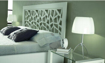 Tte de lit mtal Brio Mosaic blanc