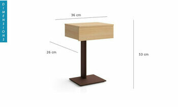  Dimensions Table de chevet bois