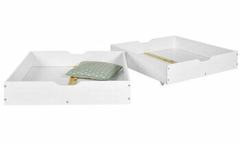 Lot de 2 tiroirs pour lit superpos Iris blanc