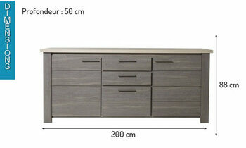 Dimensions enfilade Toscane