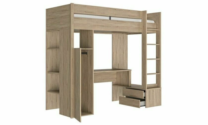 Lit mezzanine en bois
