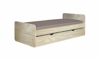 Lit gigogne Lanai bois naturel + 2 matelas