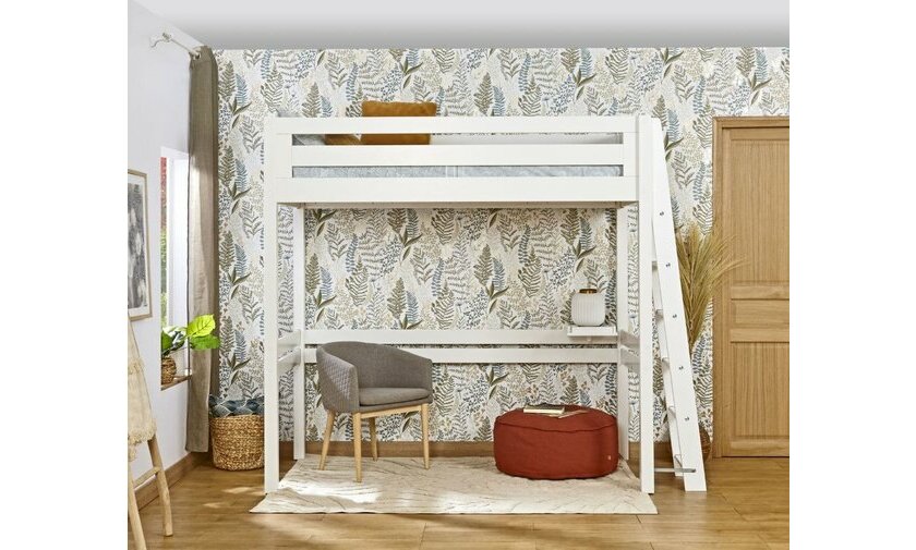 Lit mezzanine blanc Abel chelle petit ct