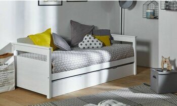 Pack Lit Banquette Gigogne Nuage + 2 Matelas, 100% Bois Massif