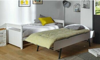 Lit gigogne Nuage avec sommier gigogne et 2 matelas dpli