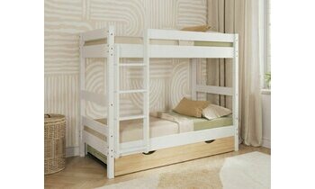 Lit superpos� bois et blanc Iris