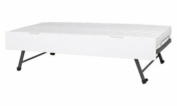 Sommier gigogne blanc (matelas en option)