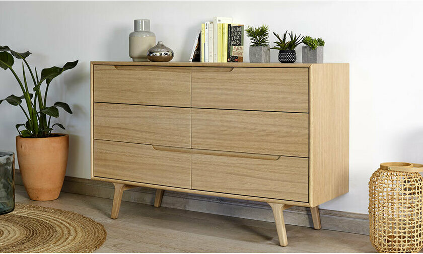 Commode en bois style scandinave