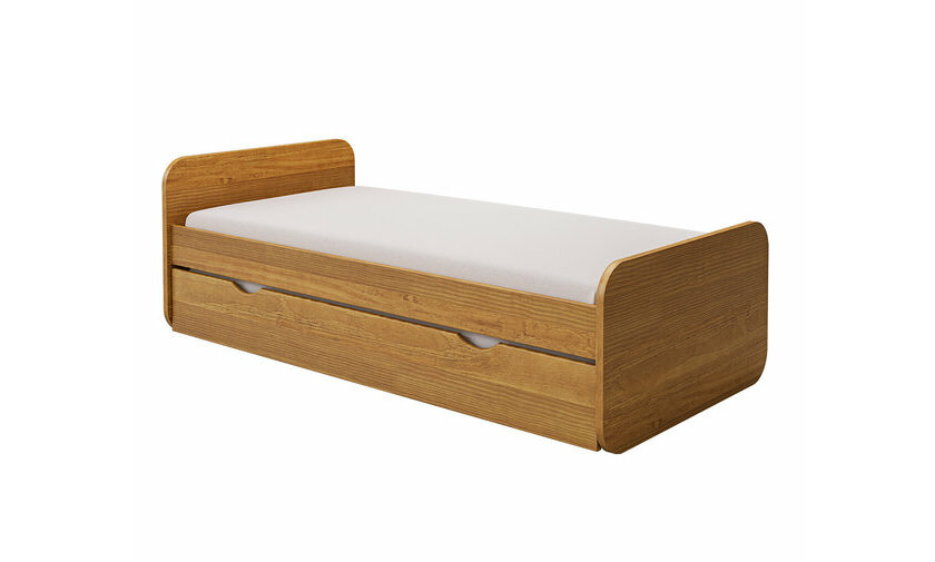 Lit Lanai pour adulte noisette (sommier gigogne en option) Lit Lanai pour adulte noisette (sommier gigogne en option)