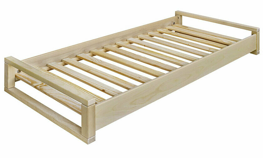 Lit empilable avec sommier et matelas intgr