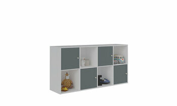 Meuble de rangement avec portes grises