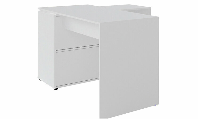 Bureau d'angle blanc