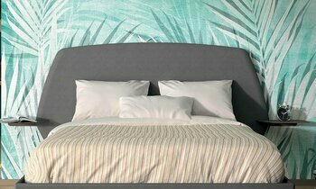 Tte de lit en tissu gris anthracite