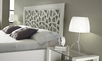 Tte de lit brio Mosaic blanche