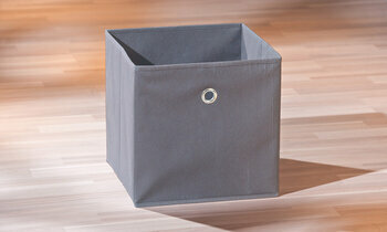 Cube de rangement en tissu Dyo gris