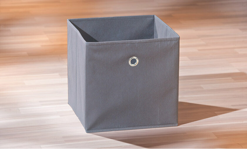 Cube de rangement en tissu Dyo gris