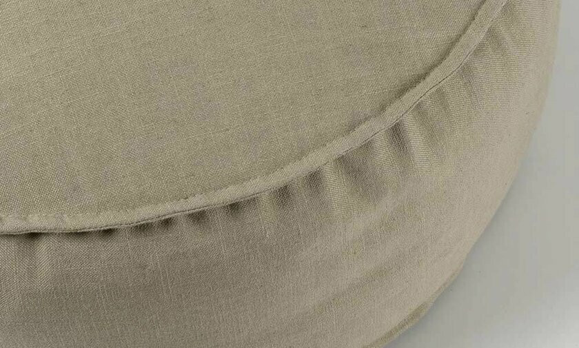 Zoom du pouf Toom beige