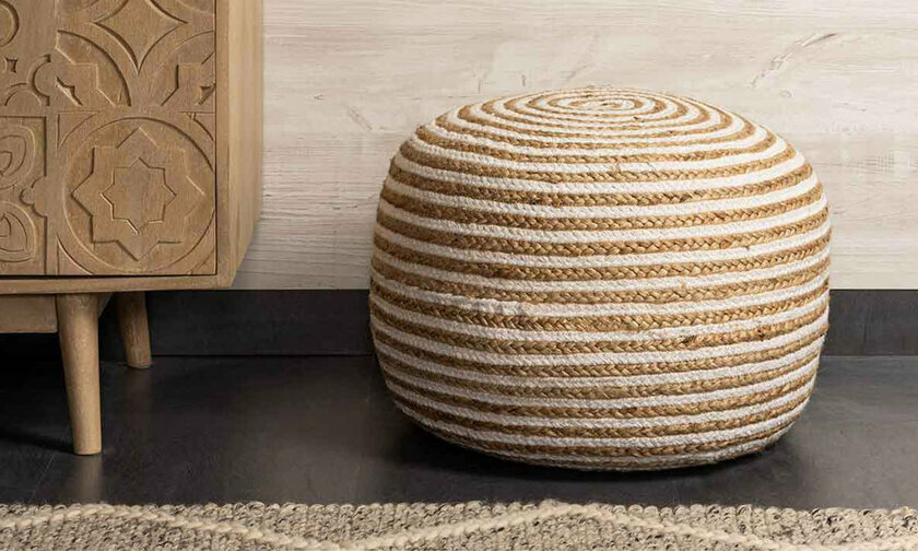 Ambiance pour pouf Koop blanc 50 cm