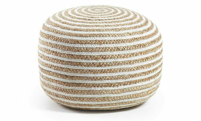 Pouf Koop blanc 50 cm