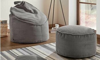 Ambiance pour pouf Suzie gris anthracite