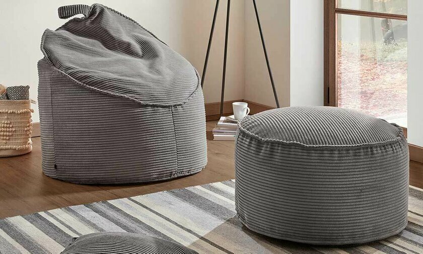 Ambiance pour pouf Suzie gris anthracite