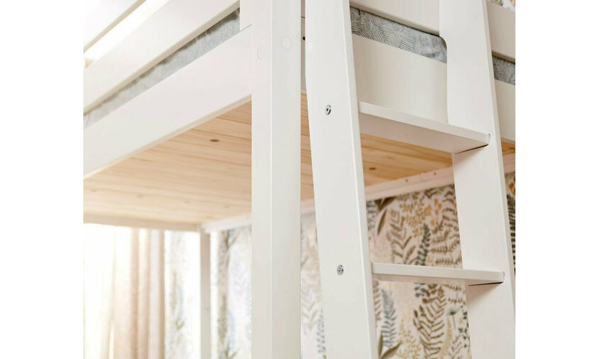 Dtail chelle oblique lit mezzanine Abel blanc