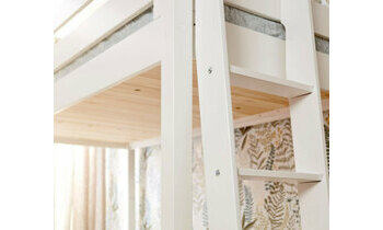 Zoom chelle oblique lit mezzanine Abel blanc