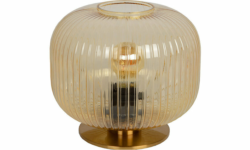 Lampe  poser en verre et mtal 