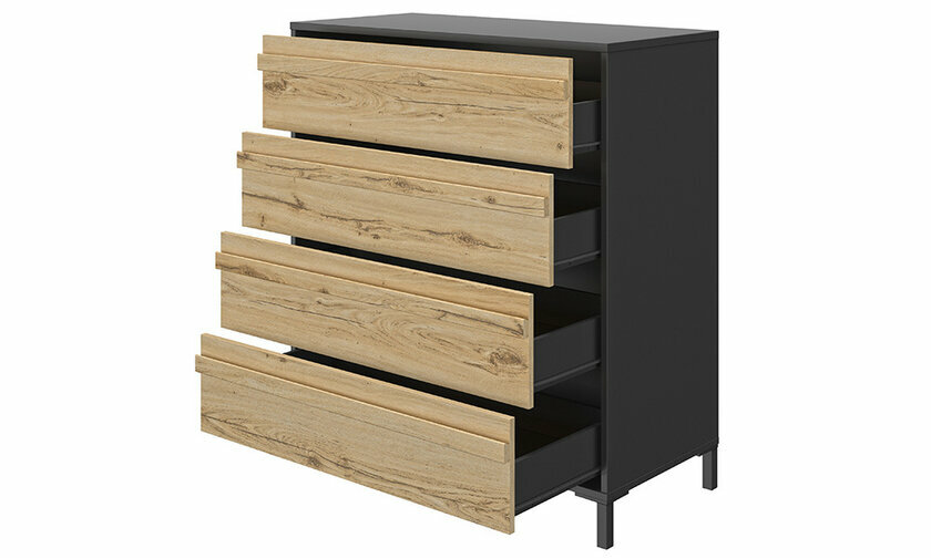 Commode avec tiroirs ouverts