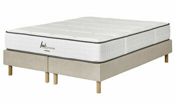 Lot de 2 sommiers tapissiers avec un matelas double