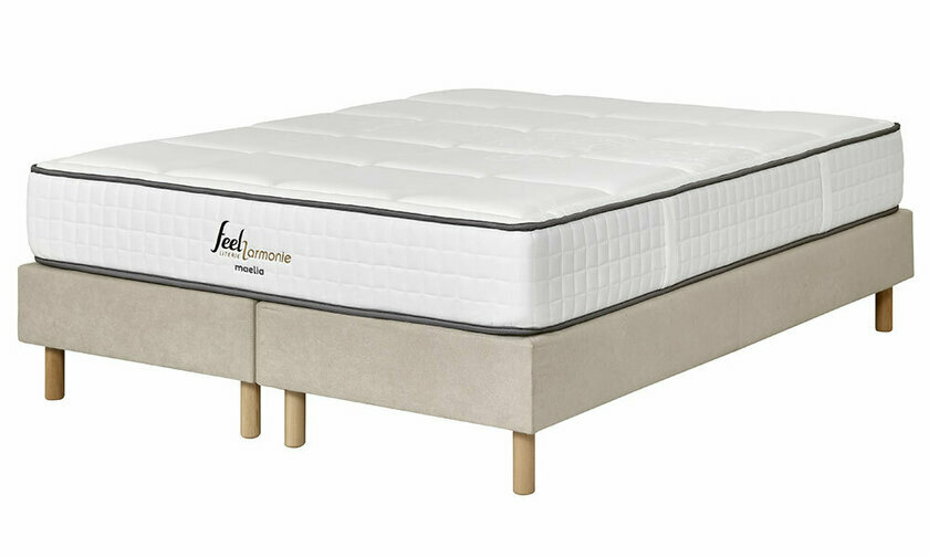 Lot de 2 sommiers tapissiers avec un matelas double