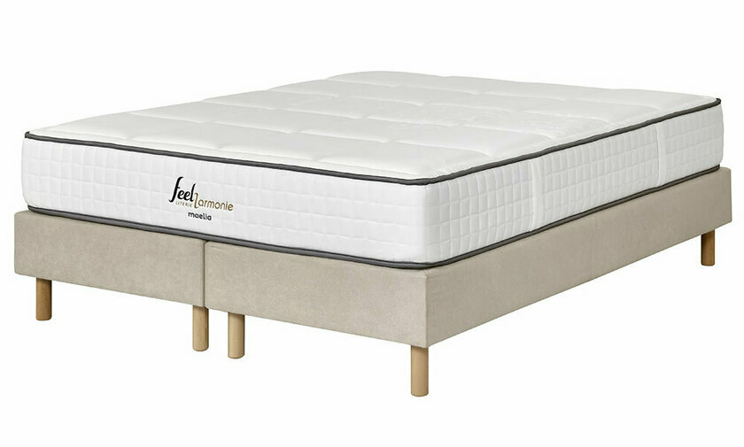 Lot de 2 sommiers tapissiers avec un matelas double