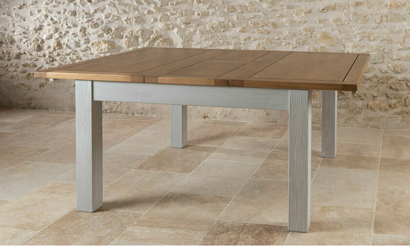 Table carre Cyllne avec rallonges miel