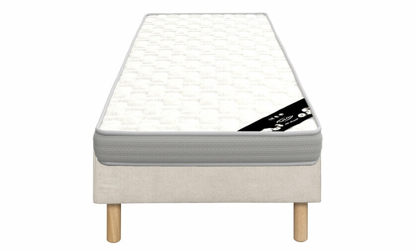 Pack sommier Senesi beige avec matelas Elbe