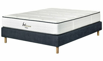 Sommier tapissier Senesi bleu avec matelas Malia