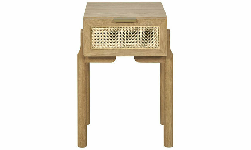 Chevet en bois et cannage