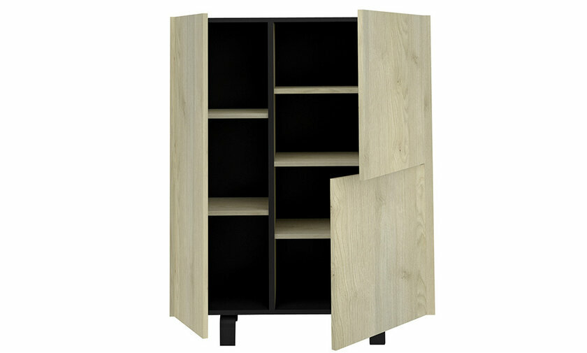 Vue intrieure du meuble de rangement 3 portes Vanua 