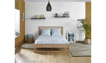 Lit Garray en bois avec matelas 2 places 