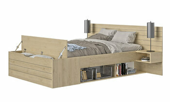 Lit 2 places Thyon avec coffre de rangements 