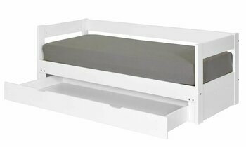 Lit gigogne Lakota blanc 80x200 tiroir ouvert