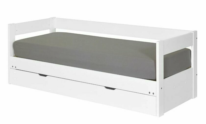 Lit gigogne Lakota blanc 80x200 avec matelas