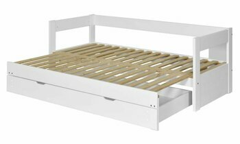 Lit gigogne Lakota blanc 80x200 dpli avec matelas