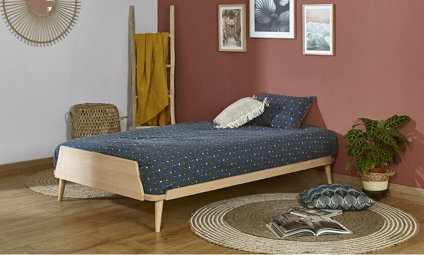 Lit Algol adulte bois avec matelas