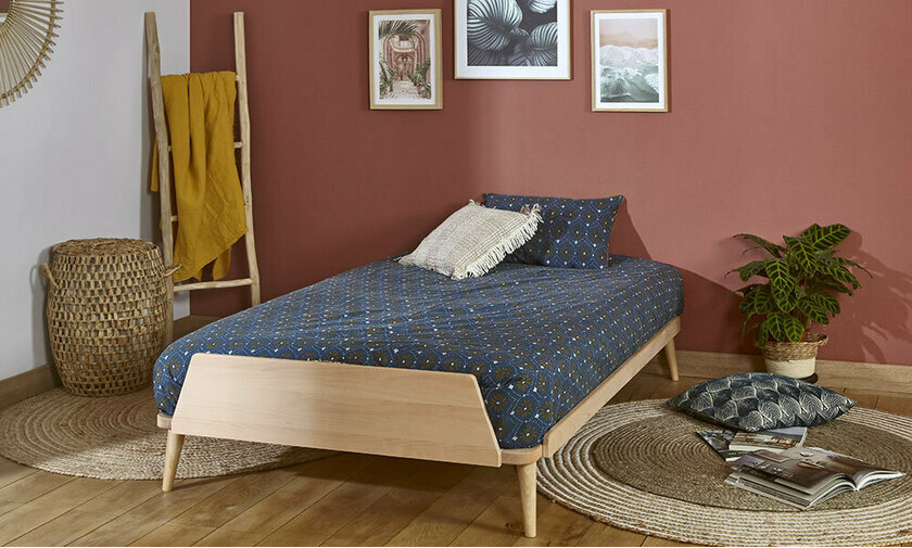 Lit Algol adulte avec pied avec matelas