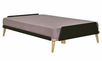 Lit Algol noir adulte fabrication franaise avec matelas