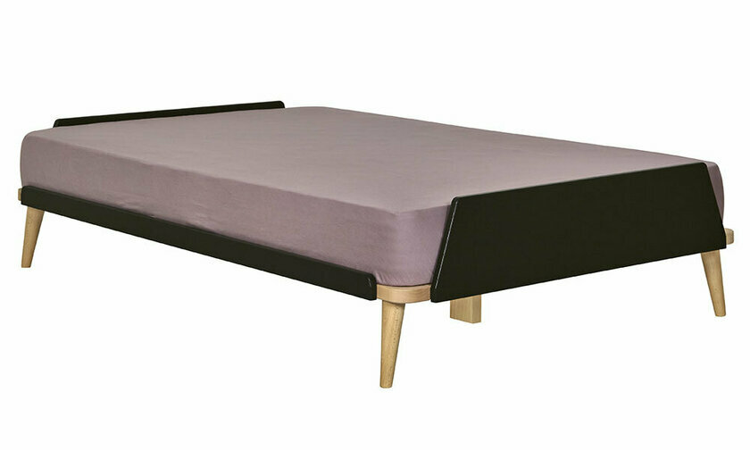 Lit Algol noir adulte fabrication franaise avec matelas