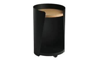 Table de chevet Loft noir et bois