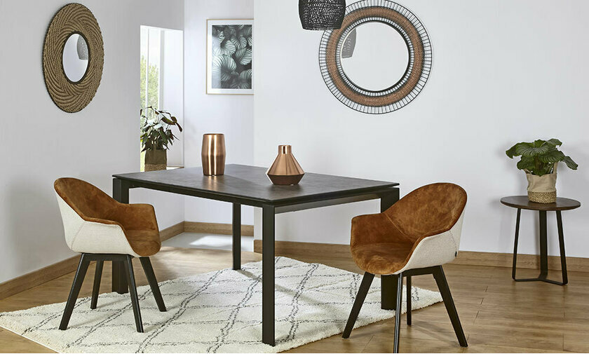 Table Poon mtal et cramique