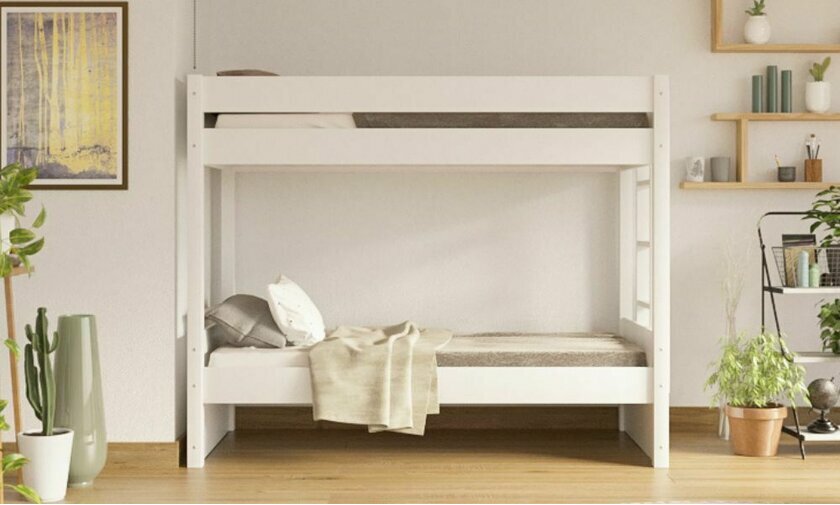 Lit superpos adulte Kupa blanc avec matelas